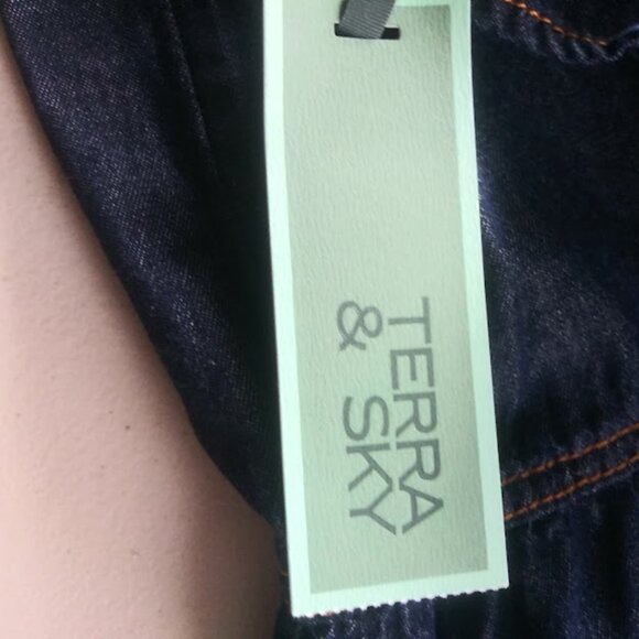 Terra & Sky Jean flutter sleeve midi Dress women's size 3X (24W-26W) - Picture 14 of 14